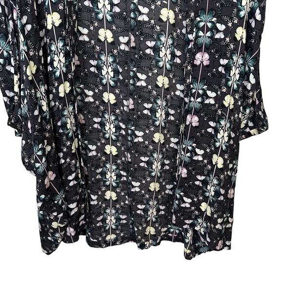 Victoria's Secret Butterfly Print Kimono Beach Cover Up Womens‎ Top Size M/L Top - Picture 5 of 7